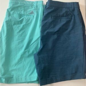 Adidas Men's Aqua and Dark Blue/Tea Athletic Shorts Golf 36 performance active
